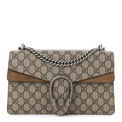 Gucci GG Supreme Monogram Small Dionysus Shoulder Bag Taupe 1 of 10