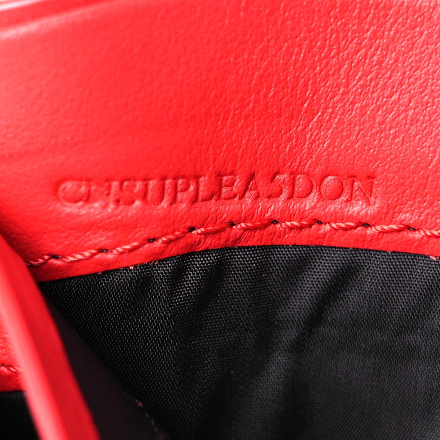 Burberry Soft Grain Calfskin Haymarket Check Izzy Card Case Red 7 of 9