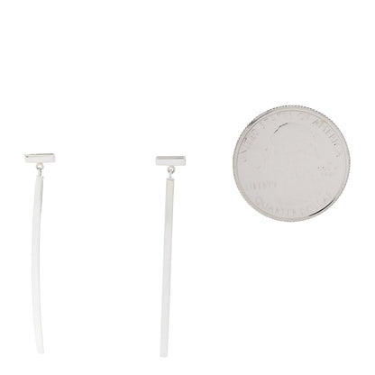 Tiffany Sterling Silver T Wire Bar Earrings 2 of 5