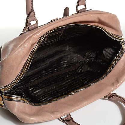 Prada Glace Calf Zippers Plaque Boston Fumo Sfumato 5 of 10