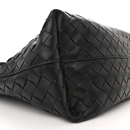 Bottega Veneta Calfskin Intrecciato Small Tote Bag Black 9 of 11