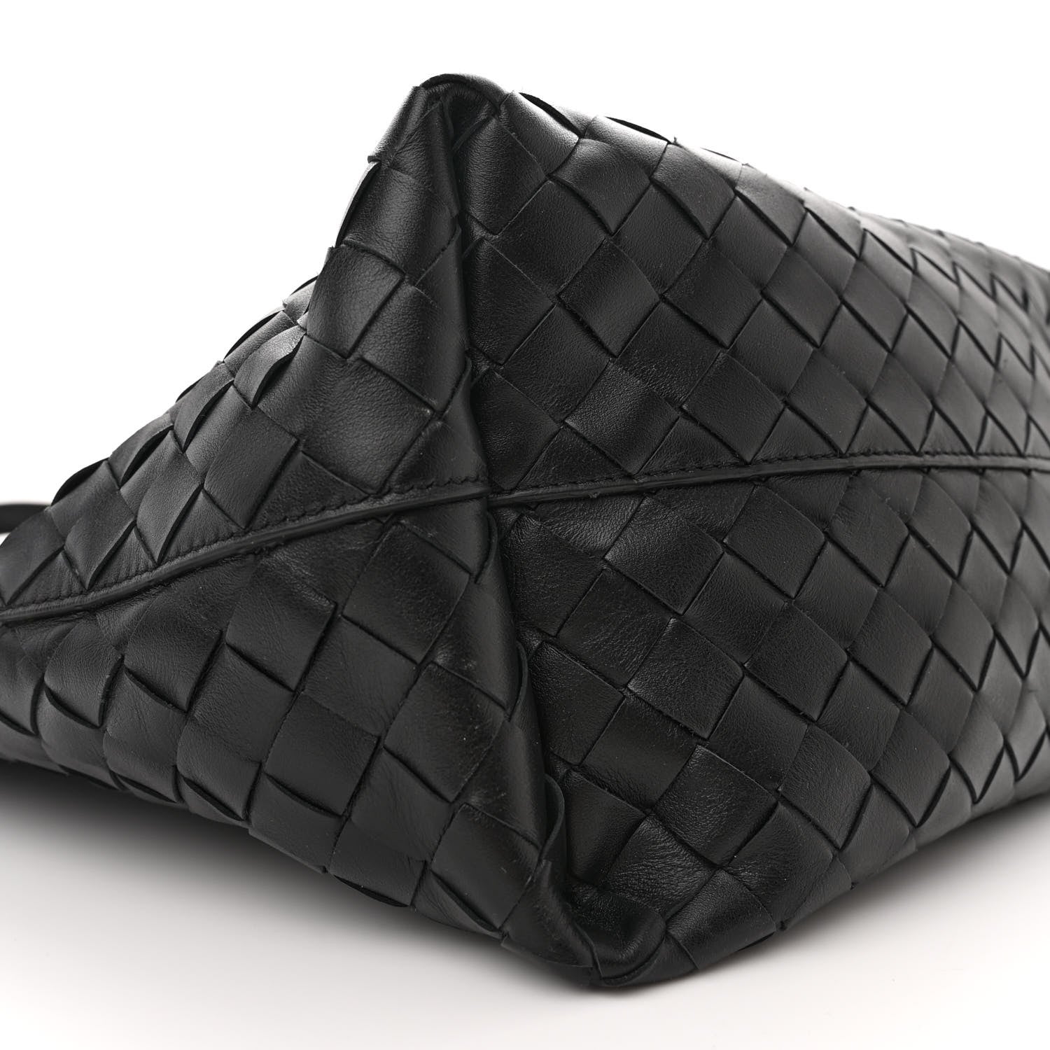 Bottega Veneta Calfskin Intrecciato Small Tote Bag Black 9 of 11