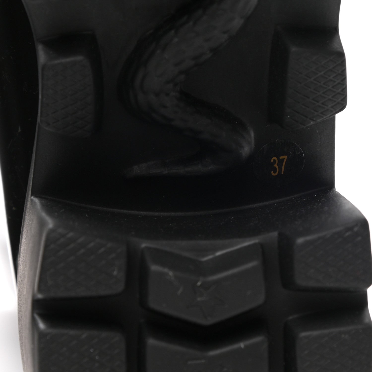 Gucci Rubber Horsebit Knee High Boots 37 Black 8 of 9