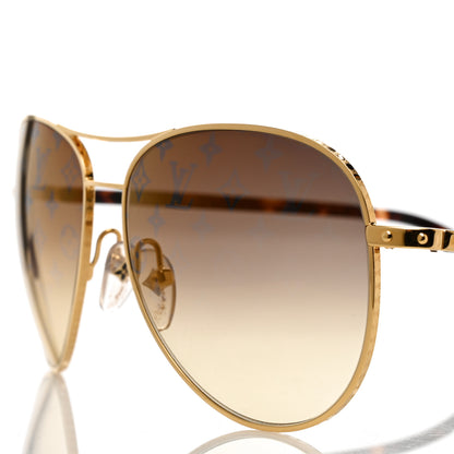 Louis Vuitton Conspiration Pilote Sunglasses Z0164U Gold 7 of 8