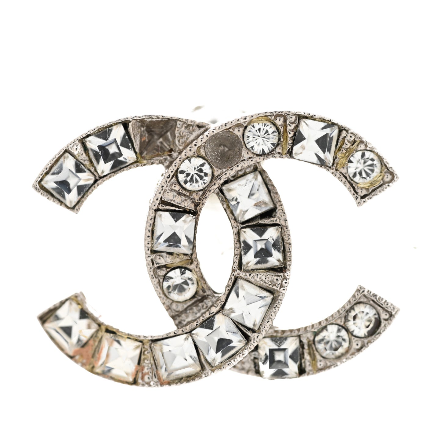 Crystal CC Earrings Silver