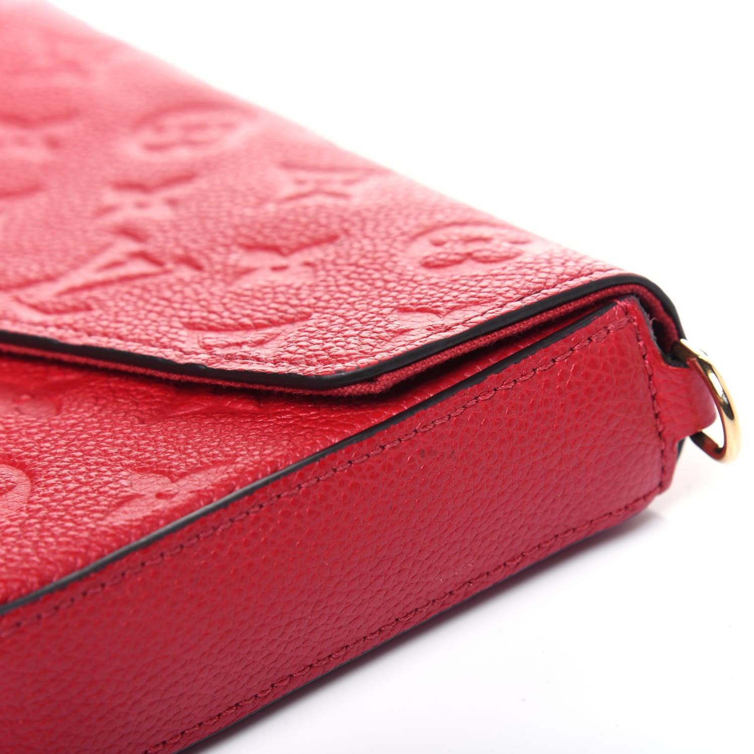 Louis Vuitton Empreinte Pochette Felicie Chain Wallet Scarlet 17 of 19