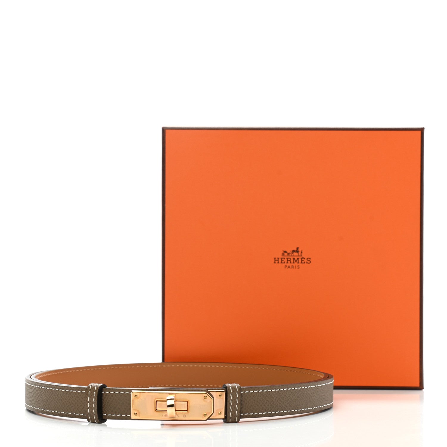 Hermes Epsom Kelly Belt Etoupe 5 of 5