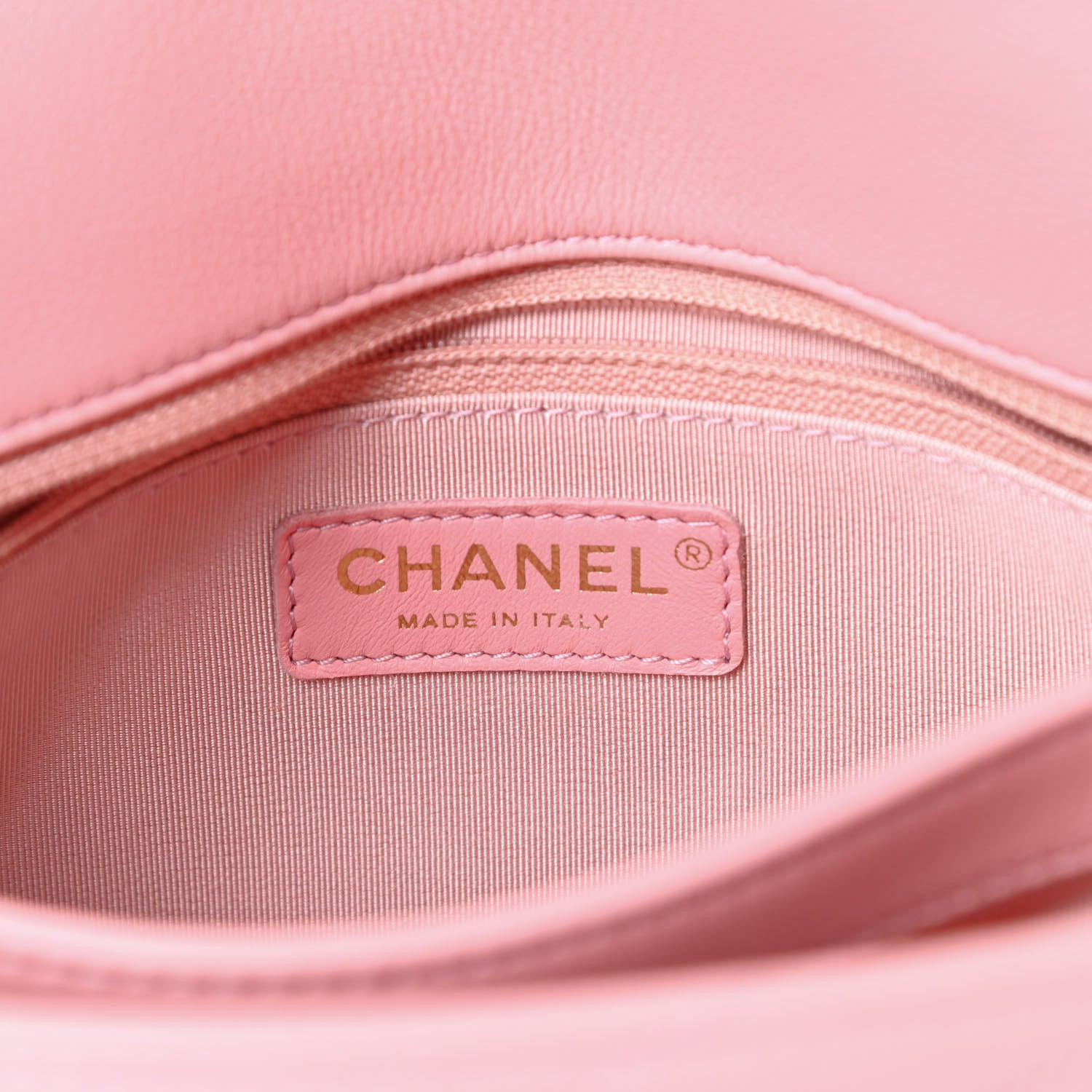 Chanel Grained Calfskin Small Chevron Chic Top Handle Flap Pink 6 of 11