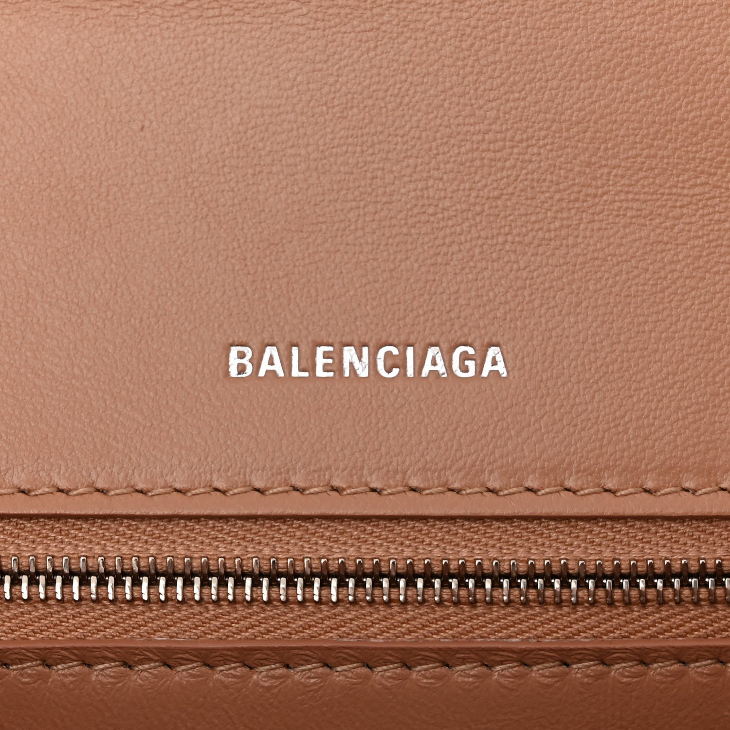 Balenciaga Shiny Calfskin Monochrome Crocodile Embossed Small Hourglass Top Handle Bag Nude Beige 6 of 9