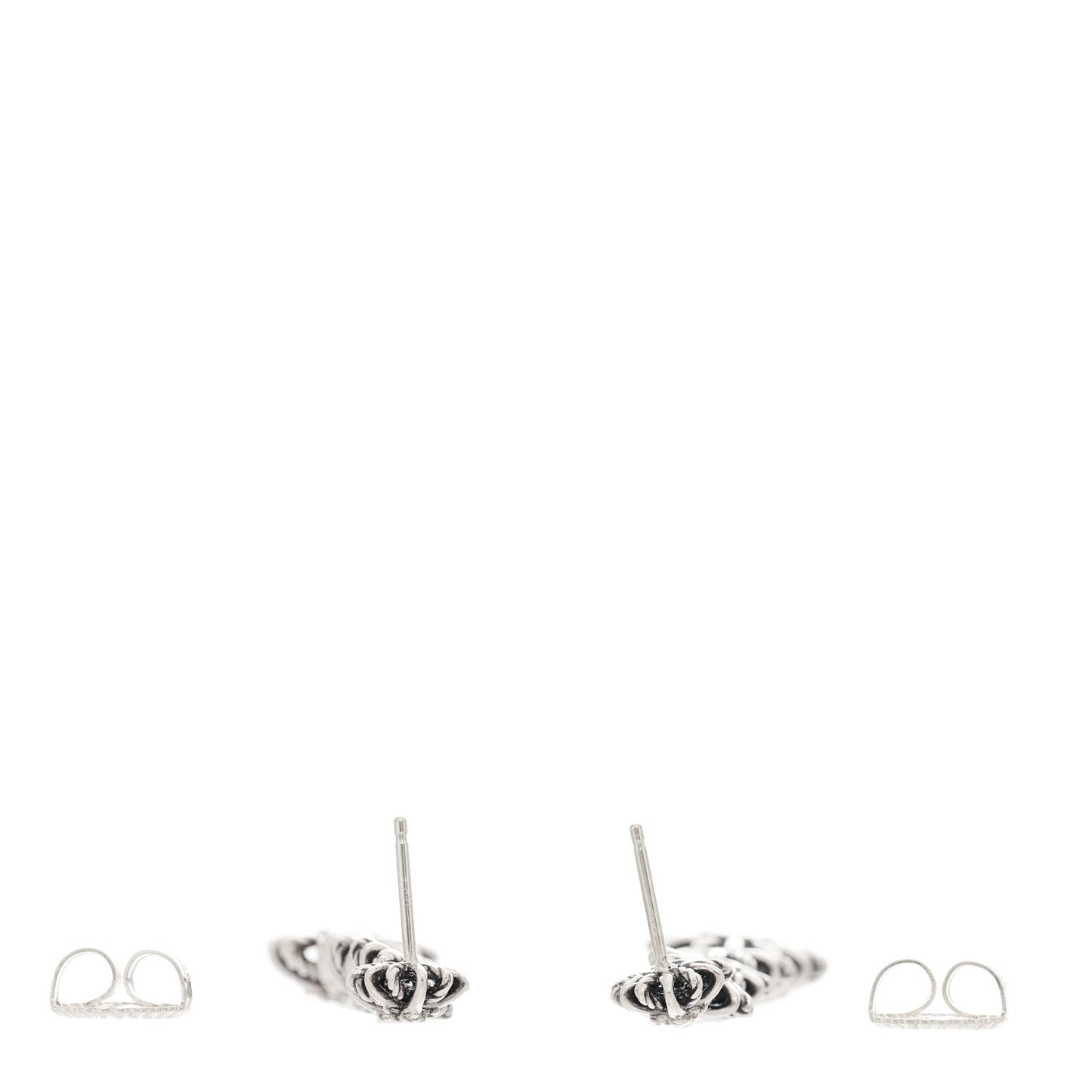 Sterling Silver Pave Diamond Starburst Drop Earrings