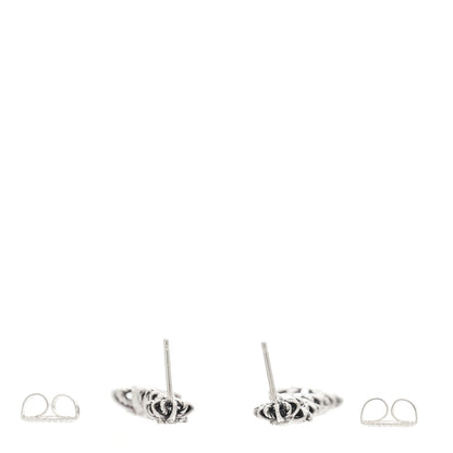 David Yurman Sterling Silver Pave Diamond Starburst Drop Earrings 3 of 4