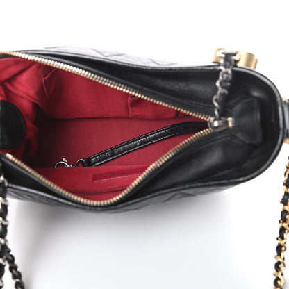 Chanel Aged Calfskin Quilted Small Gabrielle Hobo Black 5 of 15