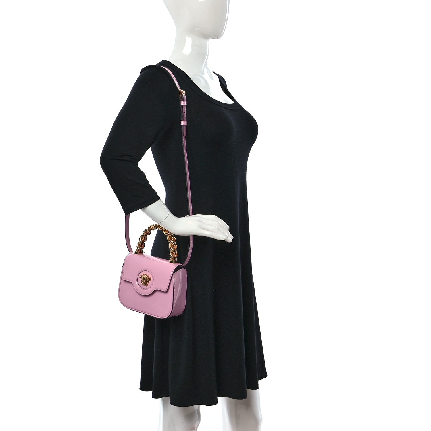 Versace Patent Mini La Medusa Bag Pink 2 of 9