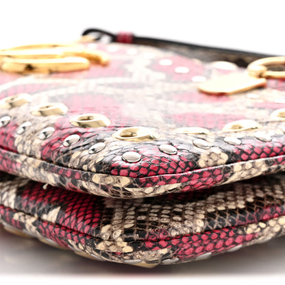 Gucci Snakeskin Large Arli Top Handle Bag Pink Beige 11 of 11