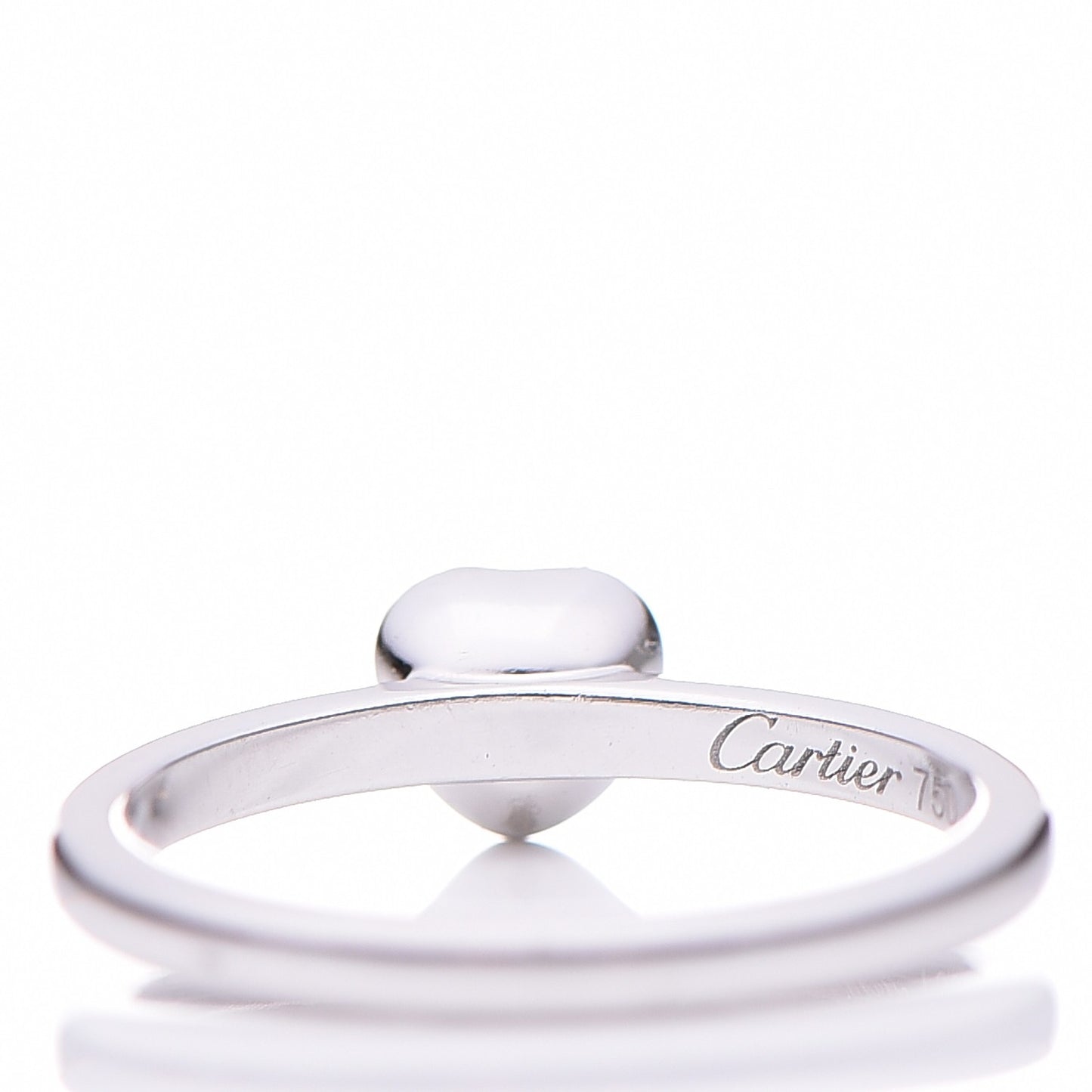 18K White Gold Diamond D'Amour Heart Ring 48 4.5