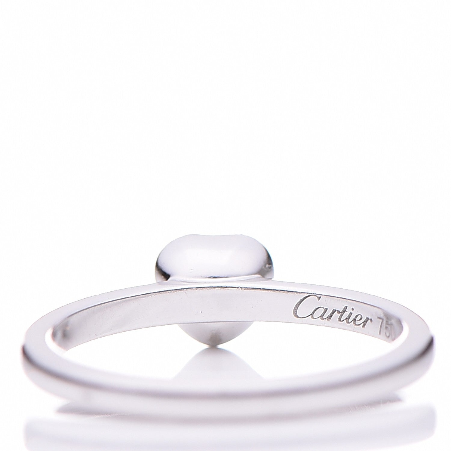 Cartier 18K White Gold Diamond D'Amour Heart Ring 48 4.5 6 of 6