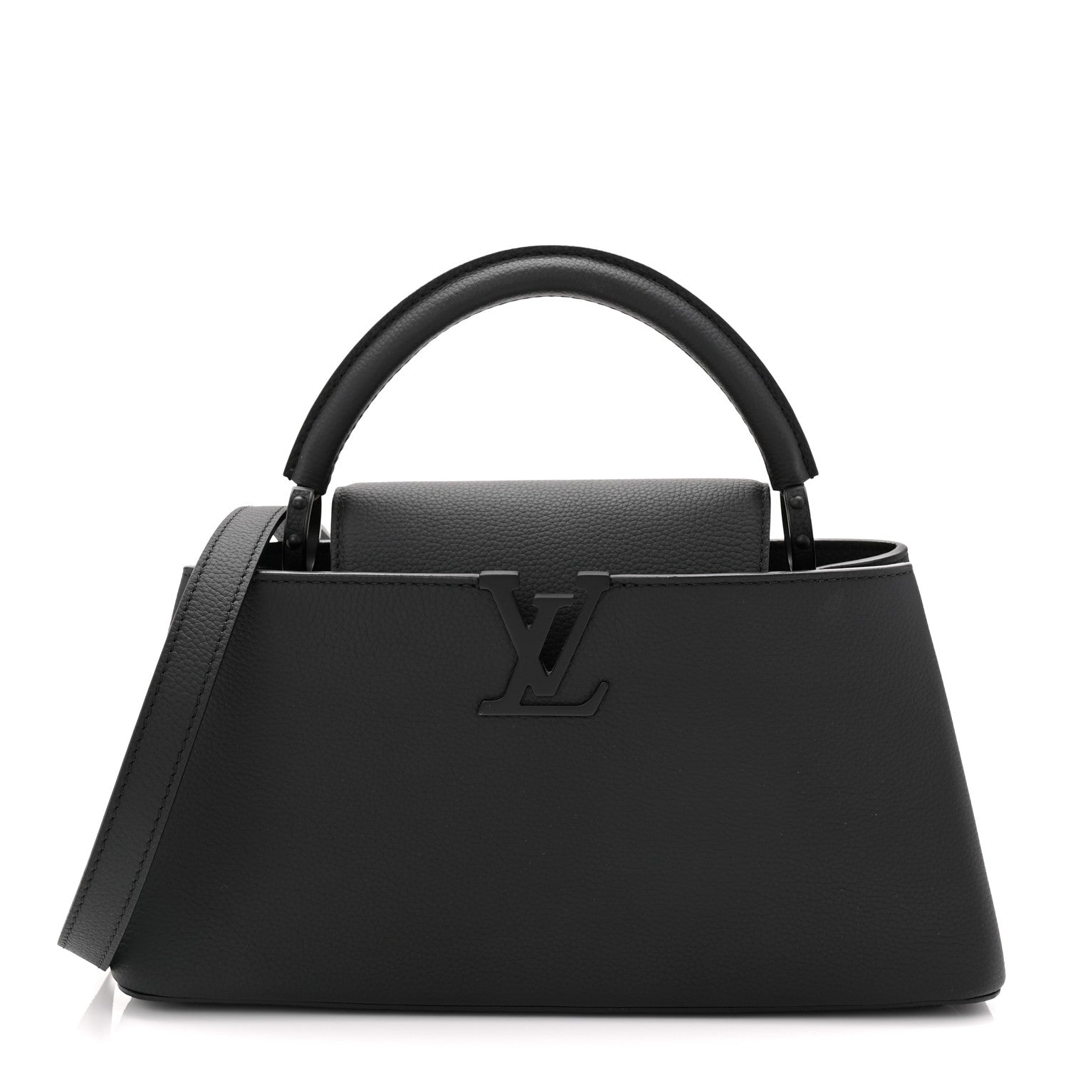 Louis Vuitton Taurillon Capucines East West MM Matte Black 1 of 10