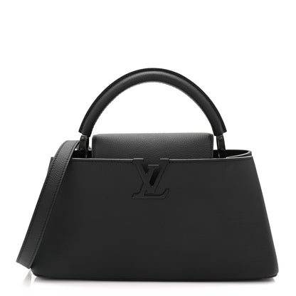 Louis Vuitton Taurillon Capucines East West MM Matte Black 1 of 10