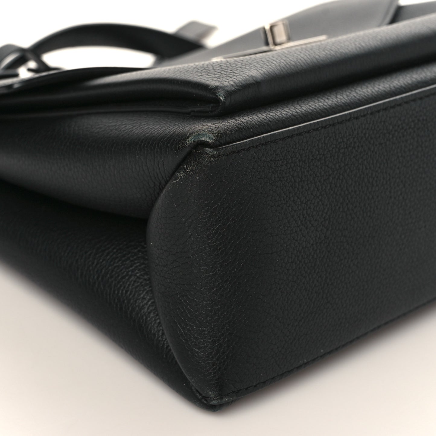 Soft Calfskin My Lockme Top Handle Black