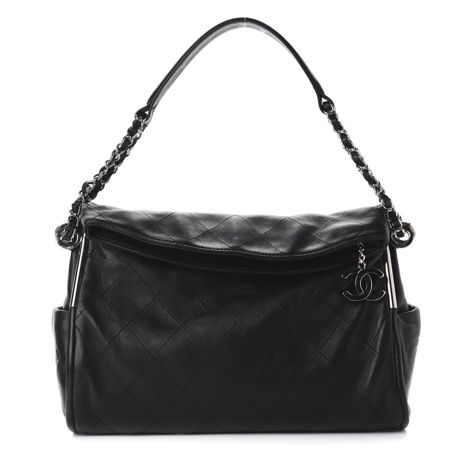 Chanel Lambskin Stitched Medium Ultimate Soft Tote Black 1 of 10