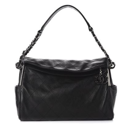 Chanel Lambskin Stitched Medium Ultimate Soft Tote Black 1 of 10
