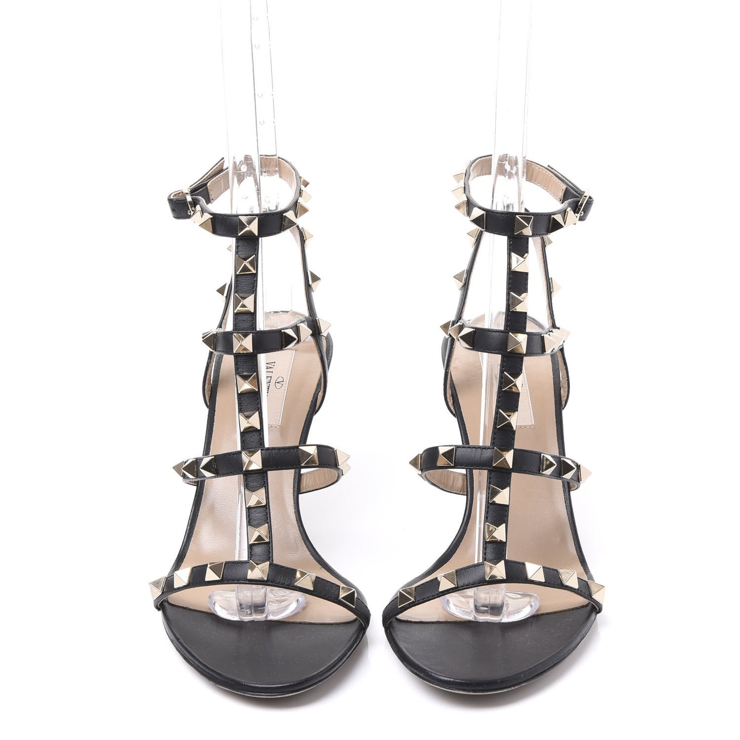 Nappa Rockstud Gladiator 70mm Sandals 37.5 Black