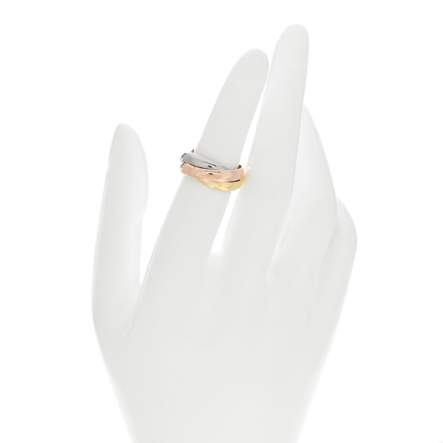 18K Pink Yellow White Gold Classic Trinity Ring 50 5.25