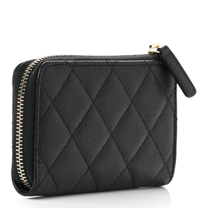 Chanel Caviar Quilted Zipped Key Holder Case Black 3 of 8