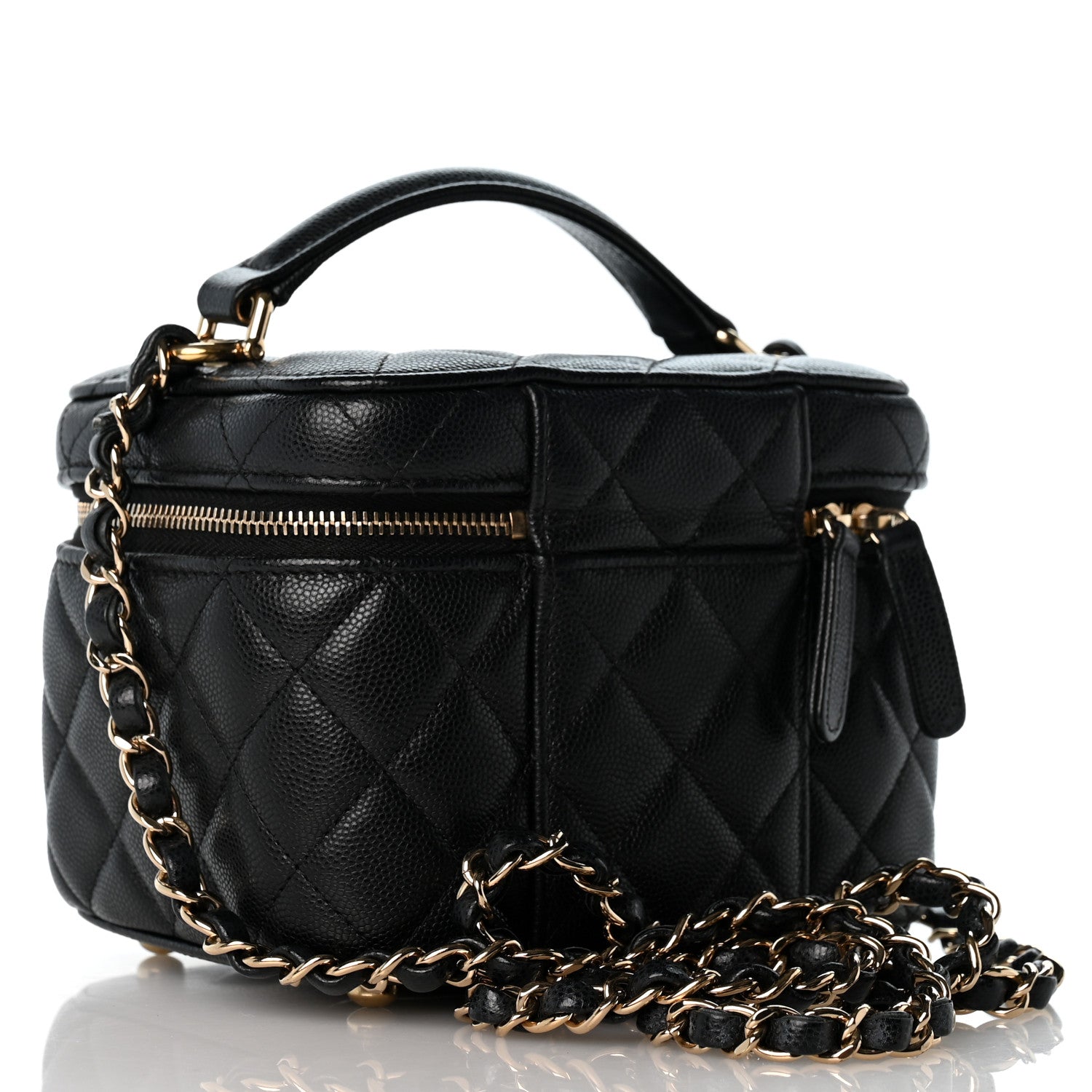 Chanel Caviar Quilted Small CC Vanity Case Black 3 of 12