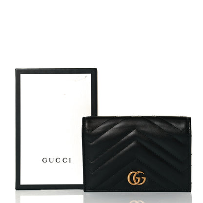 Gucci Calfskin Matelasse GG Marmont Passport Case Black 8 of 8