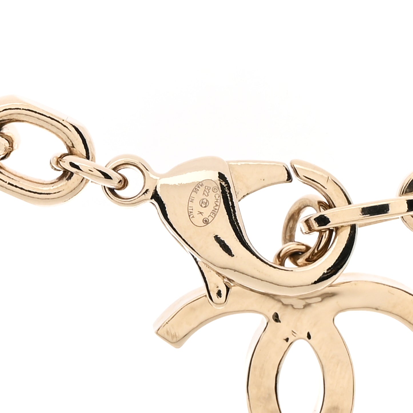 Metal CC Double Chain Necklace Gold