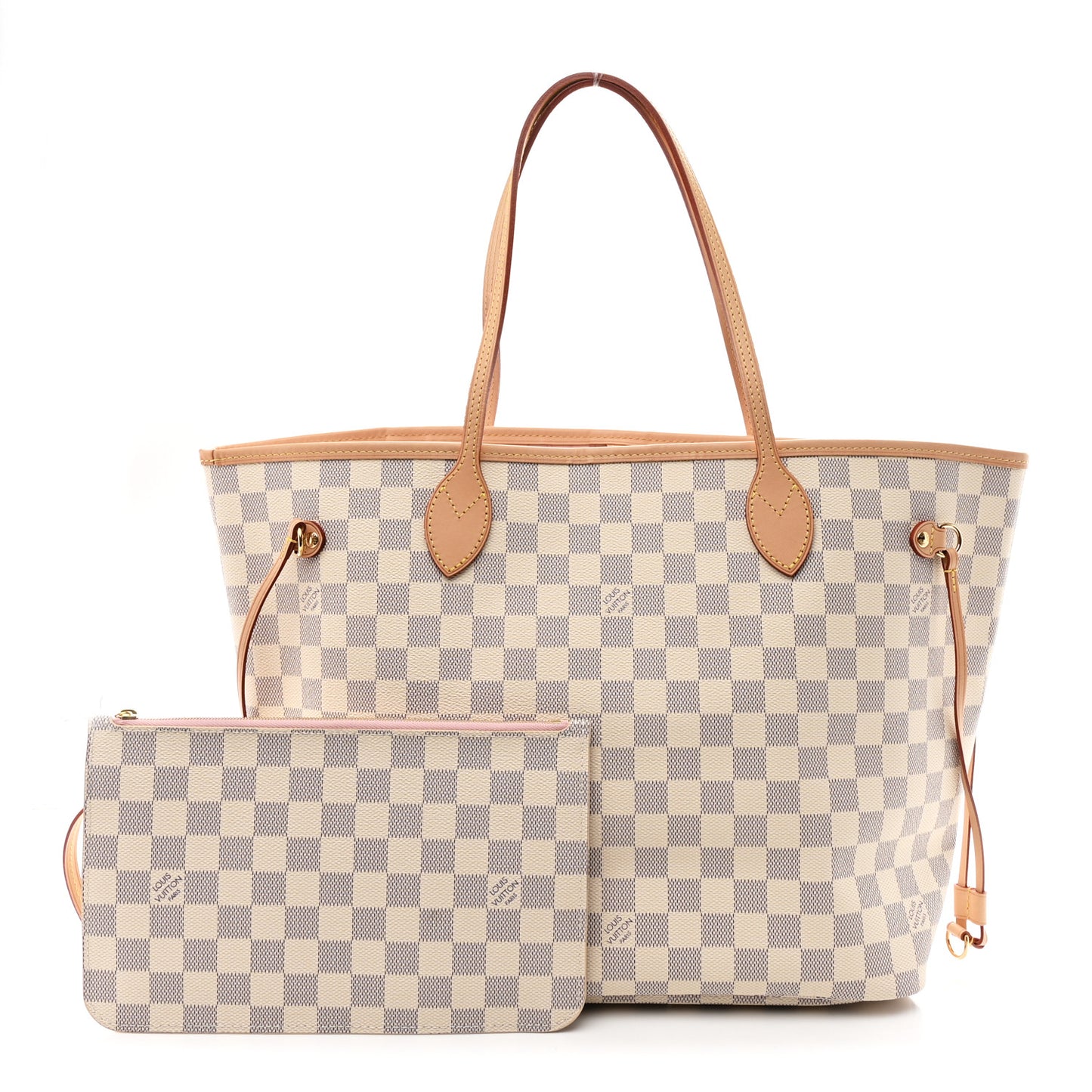 Damier Azur Neo Neverfull MM Rose Ballerine