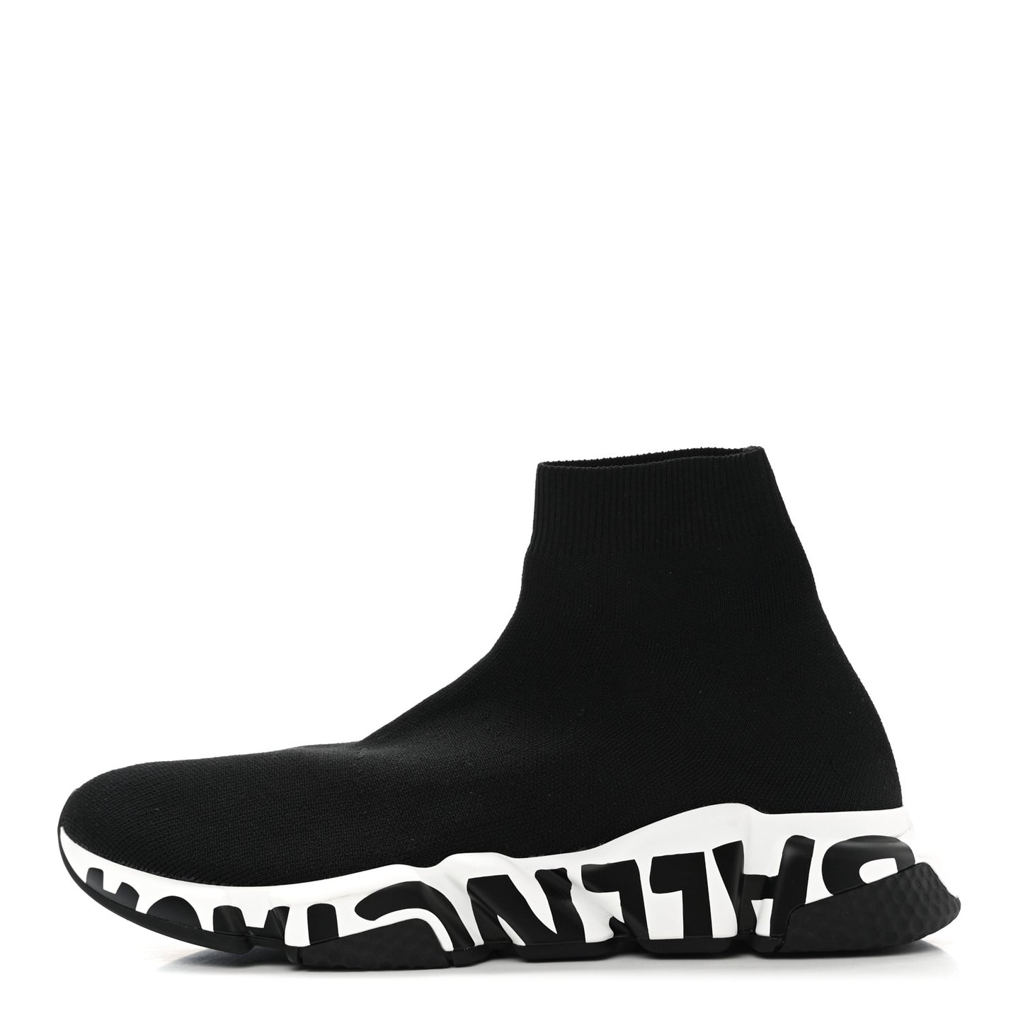 Neoprene Knit Womens Speed Graffiti Sneakers 43 Black White
