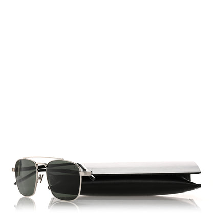 Saint Laurent Acetate Metal Aviator SL665 Sunglasses Black 8 of 8