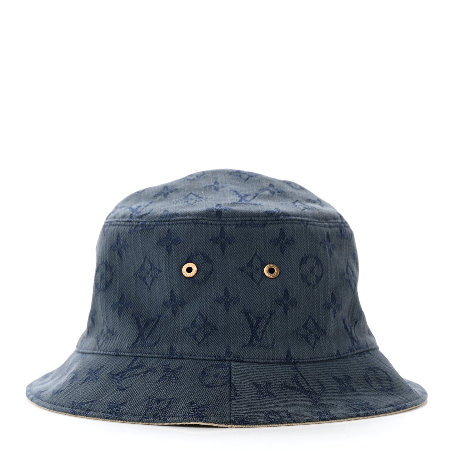 帽子 LOUIS VUITTON REVERSIBLE DENIM BUKET HAT Louis Vuitton Reversible Bucket Hat Monogram Denim Large 84682