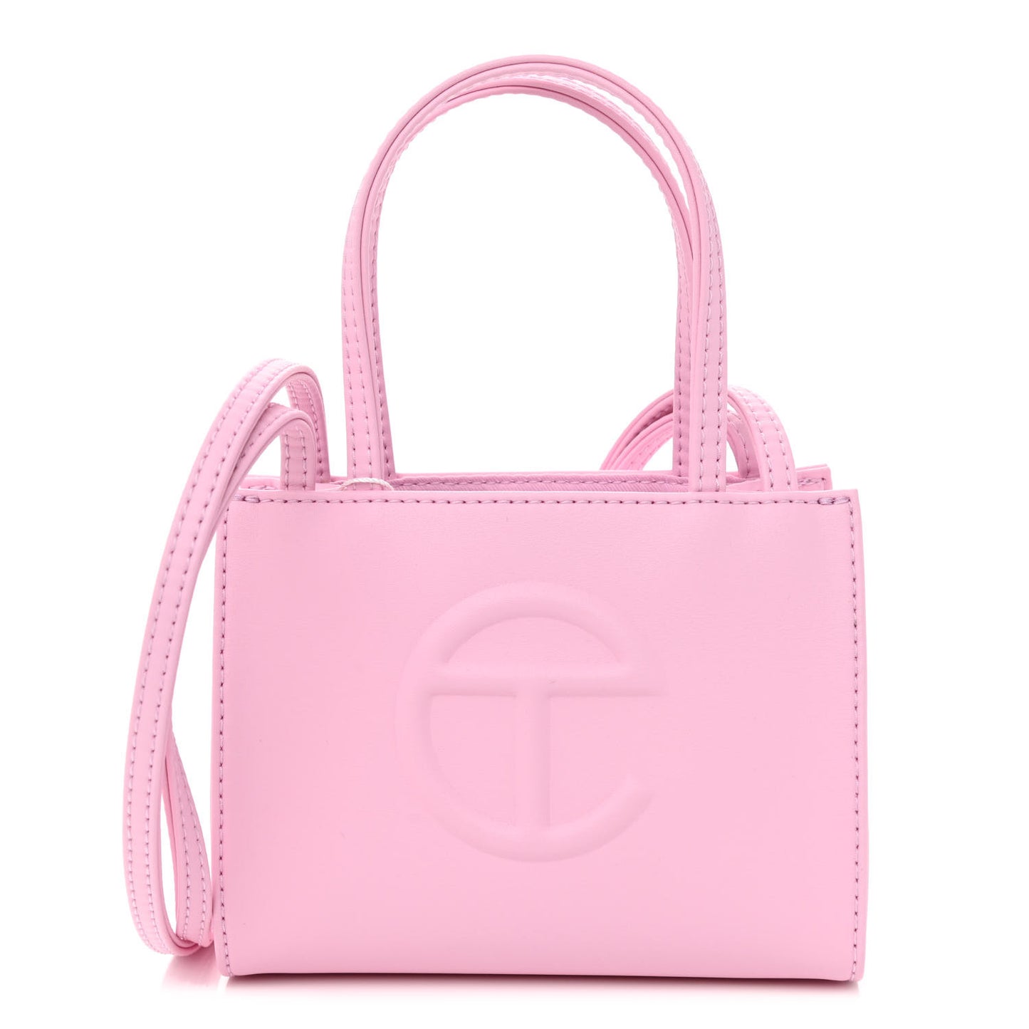 Vegan Leather Small Shopping Bag Bubblegum