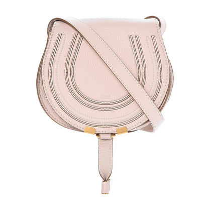 Chloe Calfskin Mini Marcie Round Crossbody Bag Abstract White 1 of 9