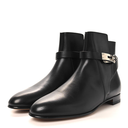 Hermes Calfskin Neo Low Boots 38.5 Black 3 of 9