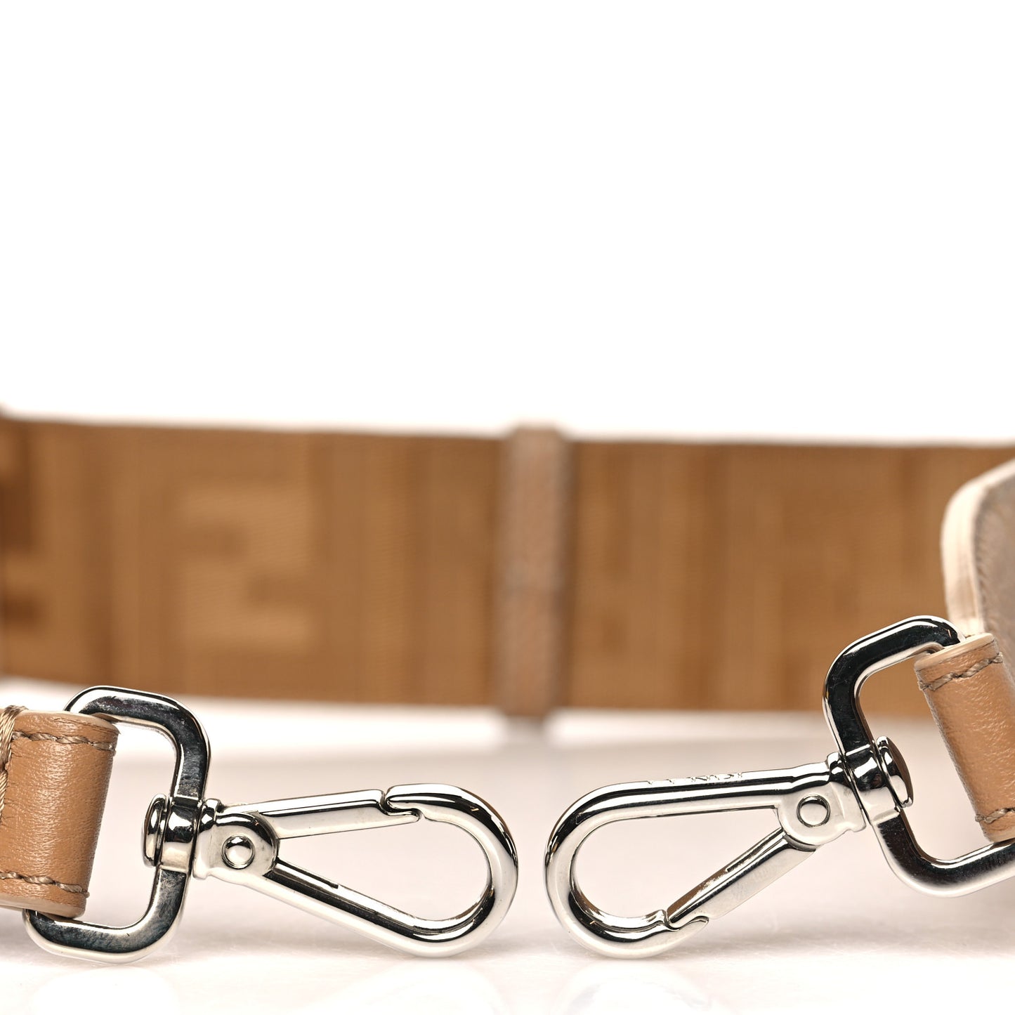 Ribbon Vitello Century FF 1974 Embroidered Adjustable Strap You Cappuccino