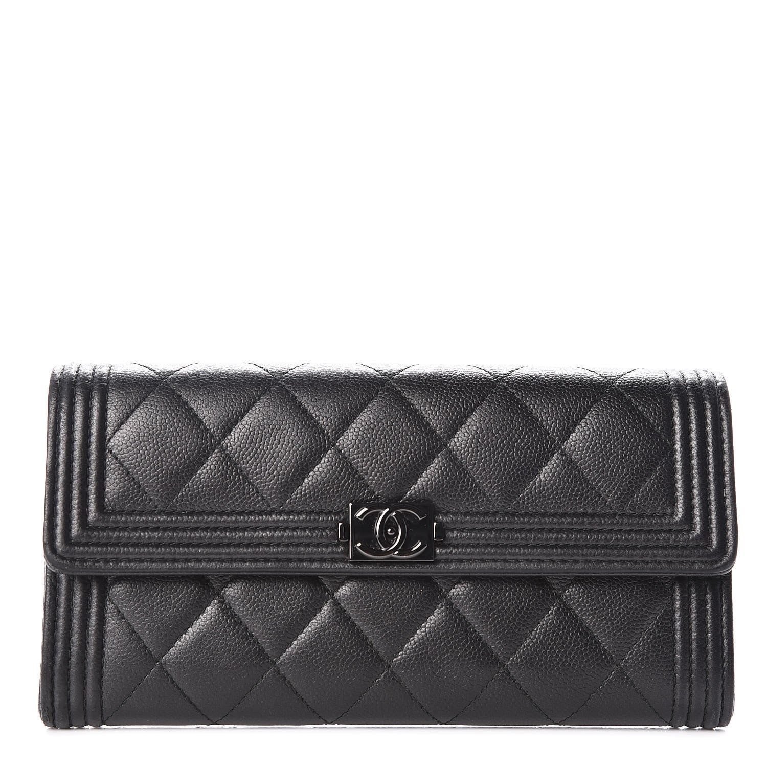 Chanel Caviar Quilted Boy Flap Wallet So Black 1 of 12
