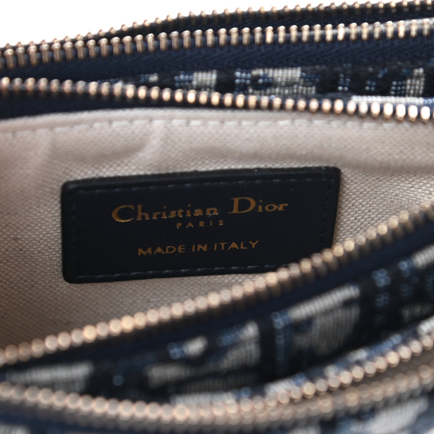 Oblique Saddle Pouch With Strap Navy Blue