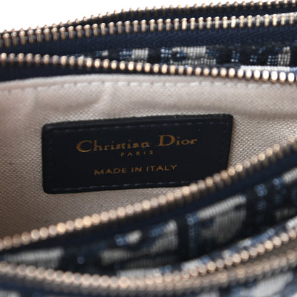 Christian Dior Oblique Saddle Pouch With Strap Navy Blue 8 of 10