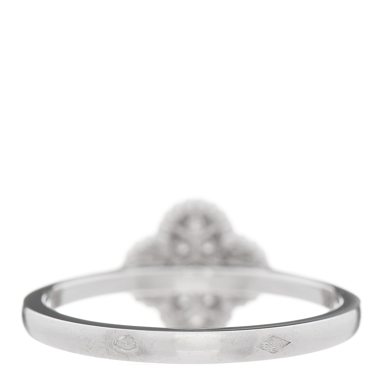 Van Cleef & Arpels 18K White Gold Diamond Sweet Alhambra Ring 55 7.25 3 of 7