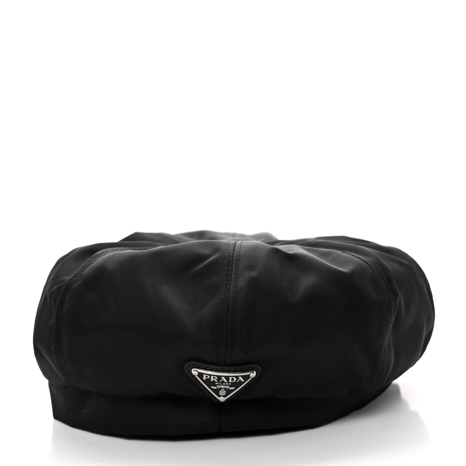 Prada Re-Nylon Mens Newsboy Hat L Black 6 of 8