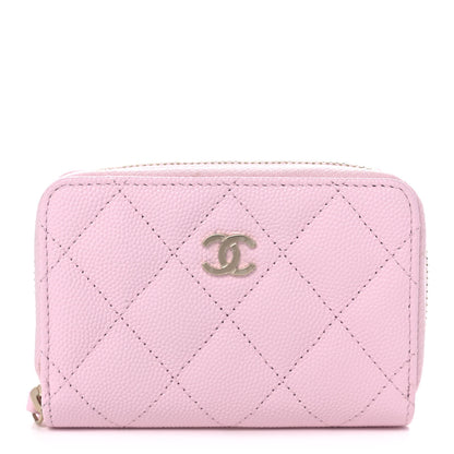 Chanel Caviar Quilted Zip Coin Purse Light Pink 1 of 11