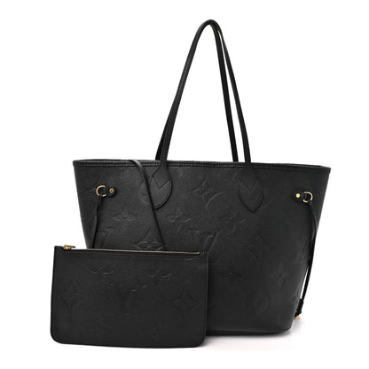 Louis Vuitton Empreinte Monogram Giant Neverfull MM Black 2 of 14