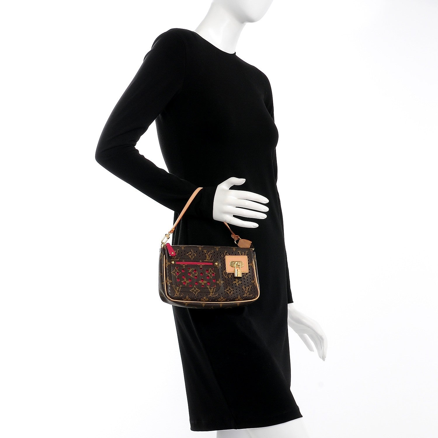 Louis Vuitton Monogram Perforated Pochette Accessories Bag Fuchsia 2 of 7