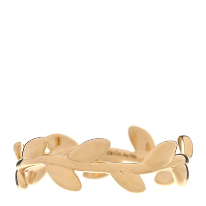Tiffany 18K Yellow Gold Narrow Paloma Picasso Olive Leaf Band Ring 54 7 1 of 5