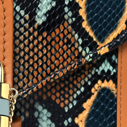 Chloe Python Embossed Shiny Calfskin Mini Aby Chain Shoulder Bag Faded Blue 9 of 13