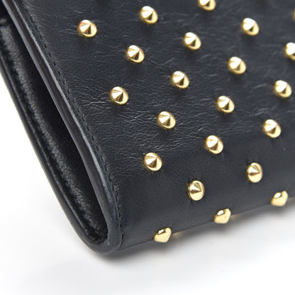 Alexander McQueen Nappa Studded Skull Zip Around Wallet Black 8 of 9